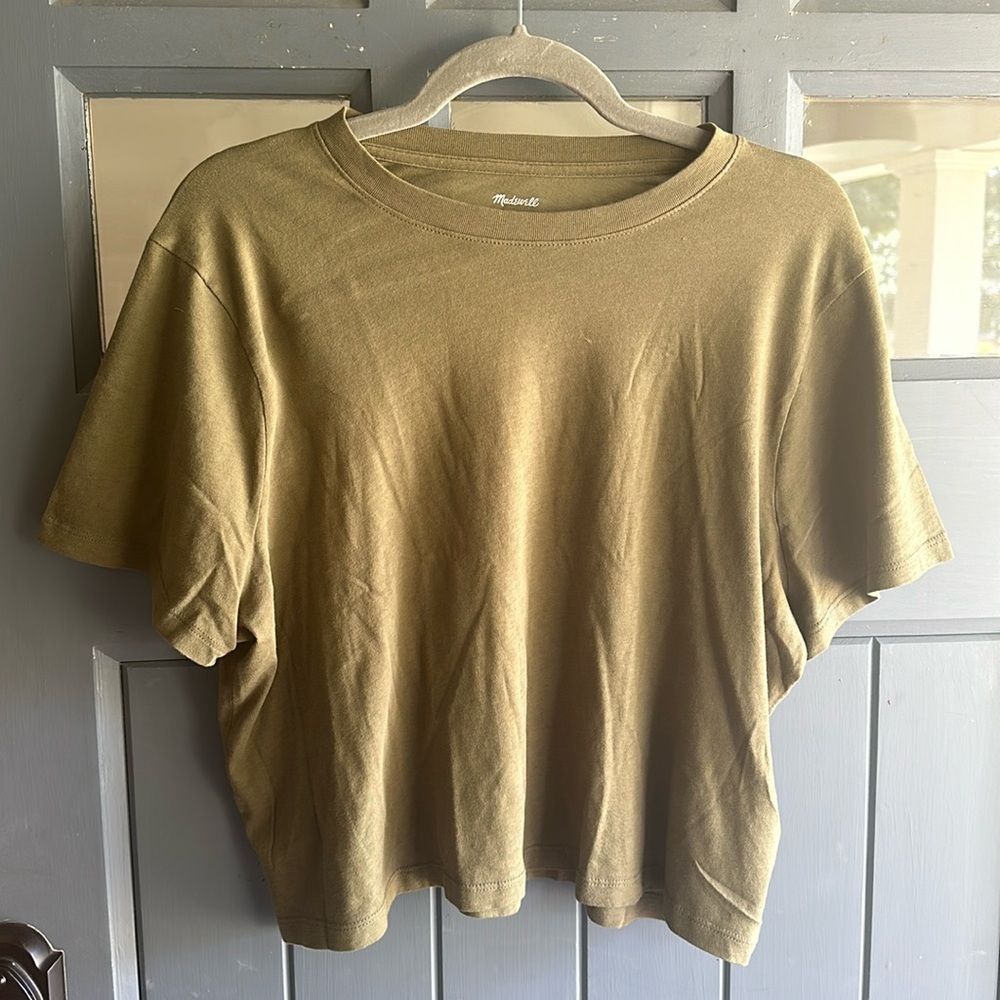 Madewell boxy crop tee